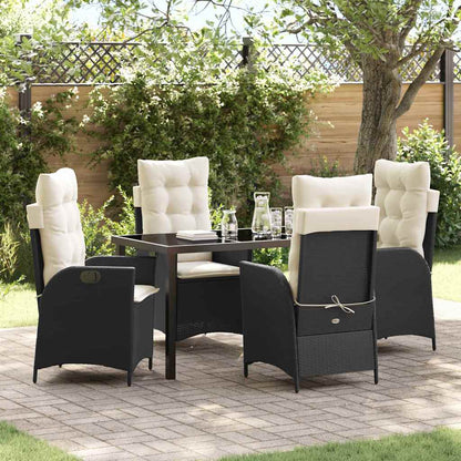 Garten Essgruppe Mit Kissen 5 Pcs Beige Poly-Rattan