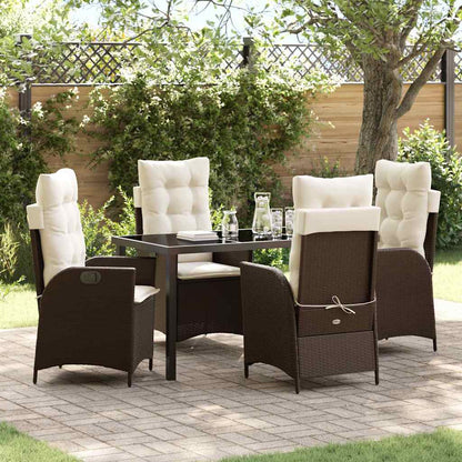 Garten Essgruppe Mit Kissen 5 Pcs Beige Poly-Rattan