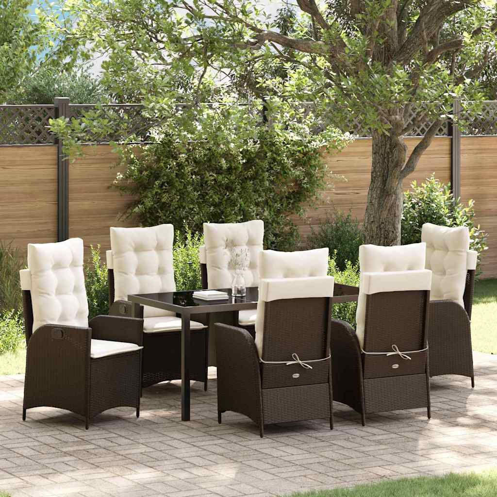 Garten Essgruppe Mit Kissen 5 Pcs Beige Poly-Rattan