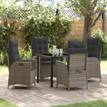 Garten Essgruppe Mit Kissen 5 Pcs Beige Poly-Rattan