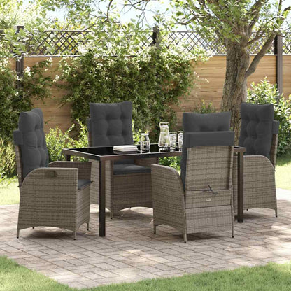 Garten Essgruppe Mit Kissen 5 Pcs Beige Poly-Rattan
