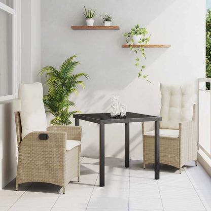 Garten Essgruppe Mit Kissen 5 Pcs Beige Poly-Rattan