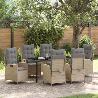 Garten Essgruppe Mit Kissen 5 Pcs Beige Poly-Rattan