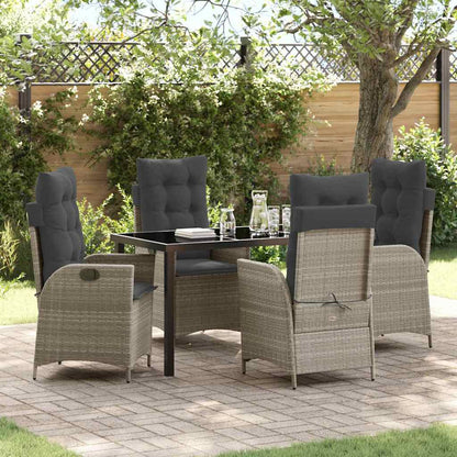 Garten Essgruppe Mit Kissen 5 Pcs Beige Poly-Rattan