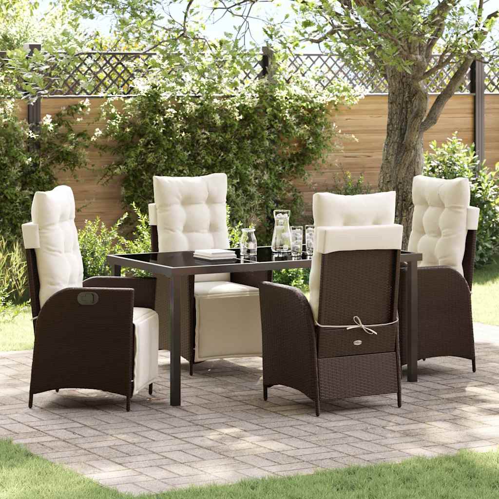 Garten Essgruppe Mit Kissen 5 Pcs Poly-Rattan