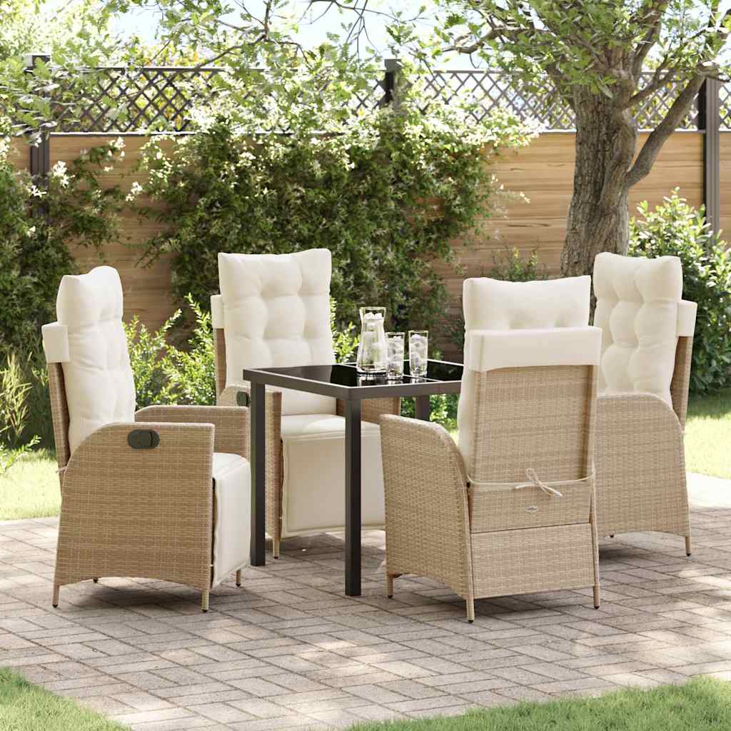Garten Essgruppe Mit Kissen 5 Pcs Poly-Rattan