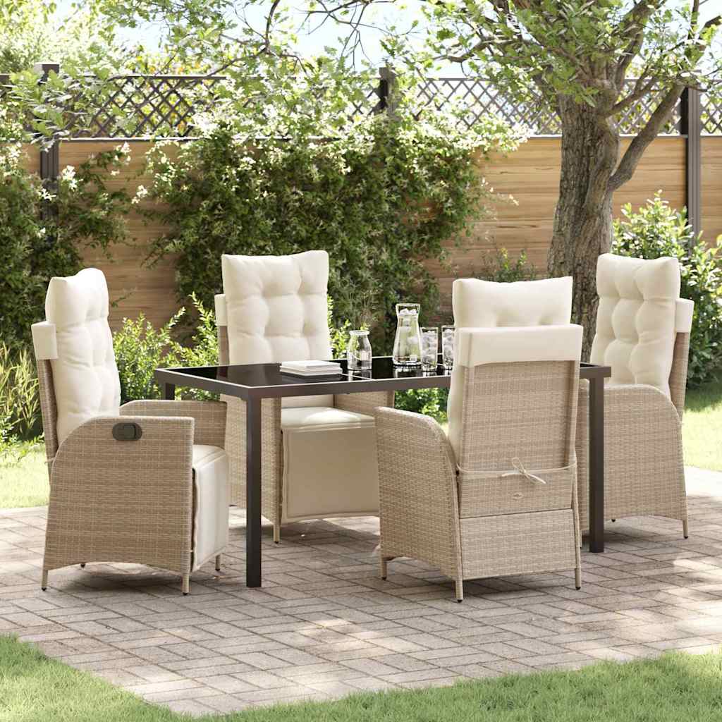 Garten Essgruppe Mit Kissen 5 Pcs Poly-Rattan