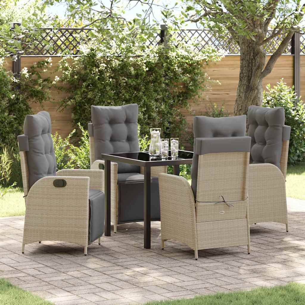 Garten Essgruppe Mit Kissen 5 Pcs Poly-Rattan