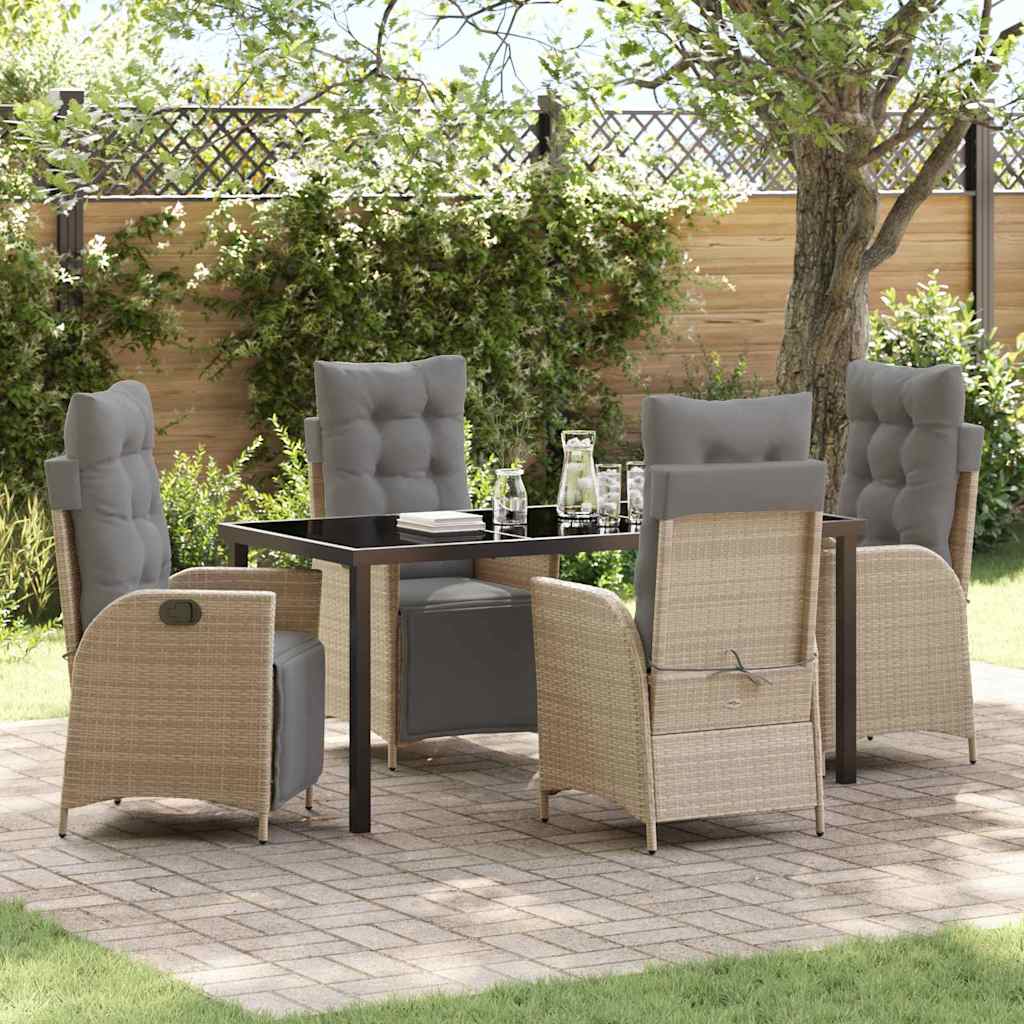 Garten Essgruppe Mit Kissen 5 Pcs Poly-Rattan