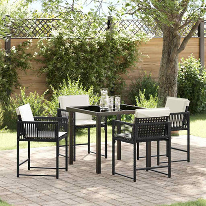 Garten Essgruppe 5 Pcs Beige Poly-Rattan