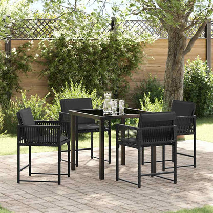 Garten Essgruppe 5 Pcs Beige Poly-Rattan