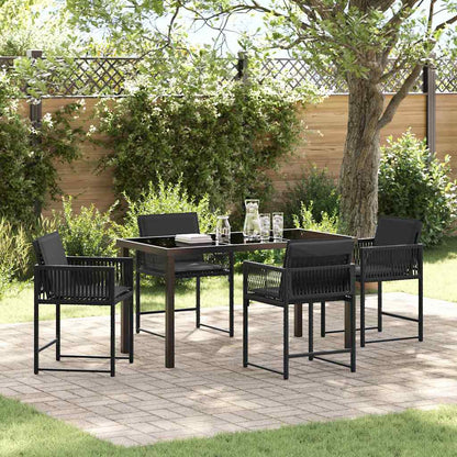 Garten Essgruppe 5 Pcs Beige Poly-Rattan
