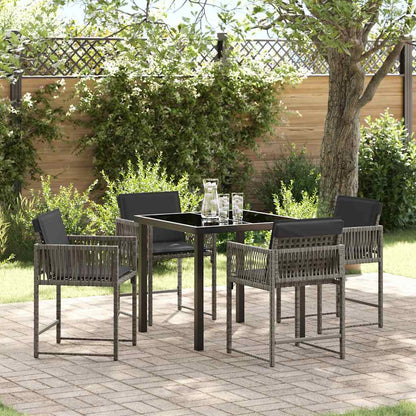 Garten Essgruppe 5 Pcs Beige Poly-Rattan