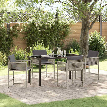 Garten Essgruppe 5 Pcs Beige Poly-Rattan