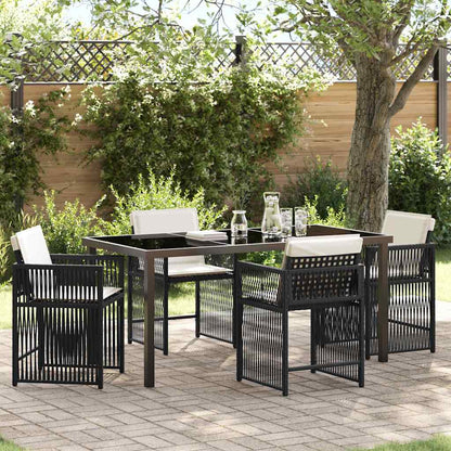 Garten Essgruppe 5 Pcs Poly-Rattan