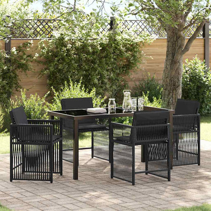 Garten Essgruppe 5 Pcs Poly-Rattan