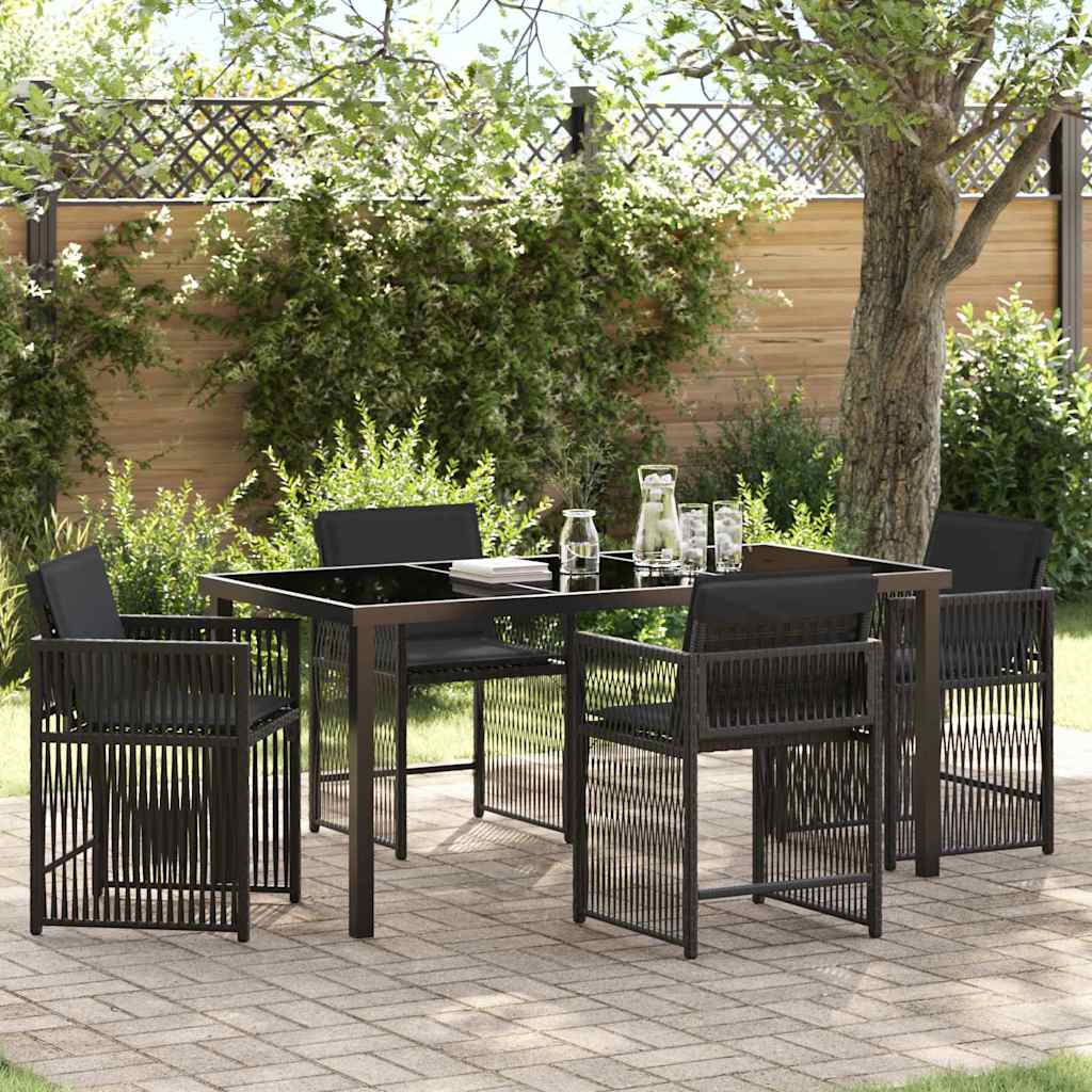 Garten Essgruppe 5 Pcs Poly-Rattan