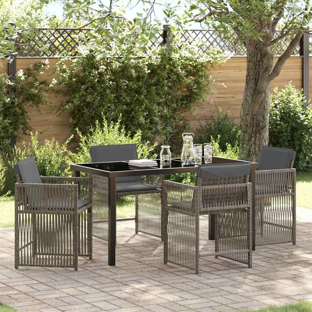 Garten Essgruppe 5 Pcs Poly-Rattan
