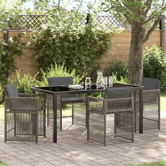 Garten Essgruppe 5 Pcs Poly-Rattan