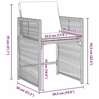 Garten Essgruppe 5 Pcs Poly-Rattan