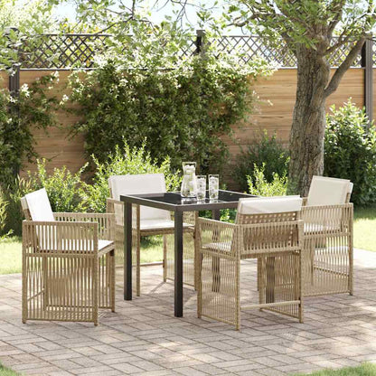 Garten Essgruppe 5 Pcs Poly-Rattan