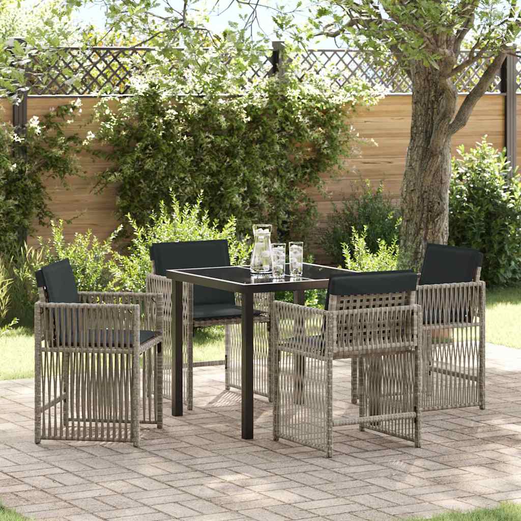 Garten Essgruppe 5 Pcs Poly-Rattan