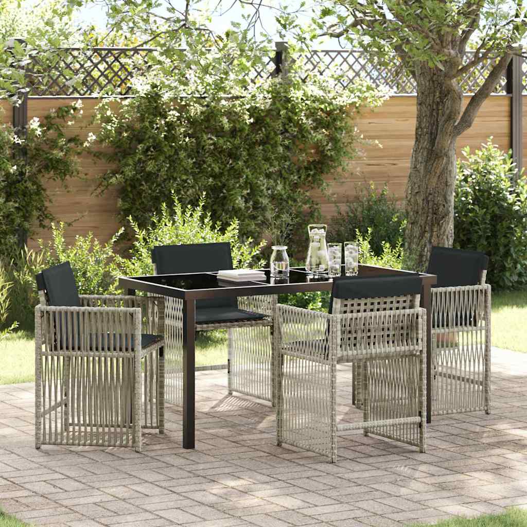Garten Essgruppe 5 Pcs Poly-Rattan