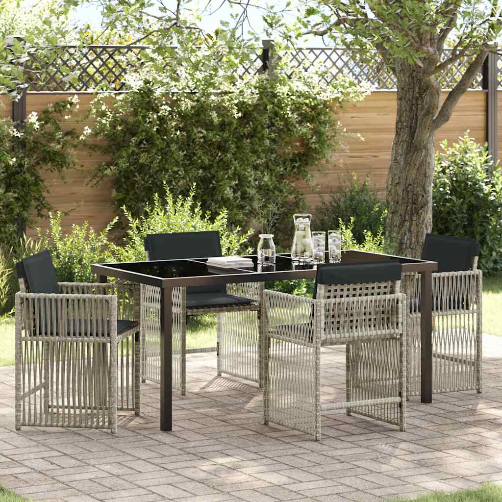 Garten Essgruppe 5 Pcs Poly-Rattan