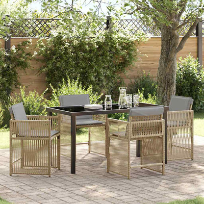 Garten Essgruppe 5 Pcs Poly-Rattan