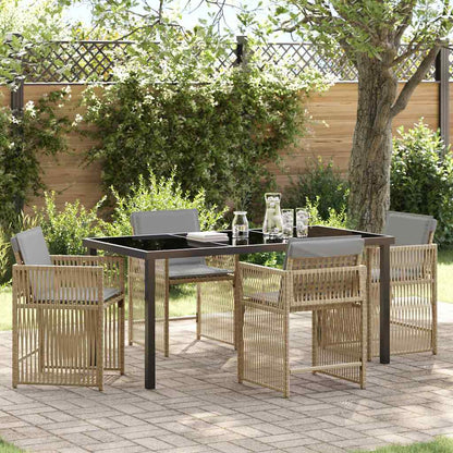 Garten Essgruppe 5 Pcs Poly-Rattan