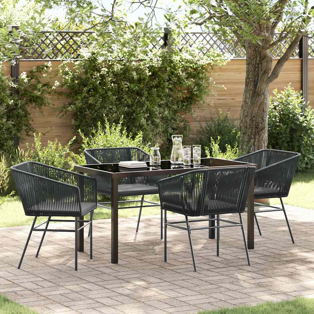 Garten Essgruppe 3 Pcs Braun Pulverbeschichteter Stahl