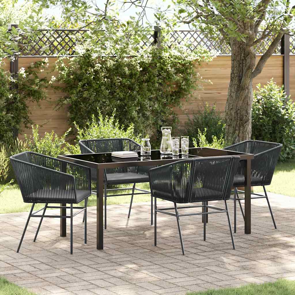 Garten Essgruppe 3 Pcs Braun Pulverbeschichteter Stahl