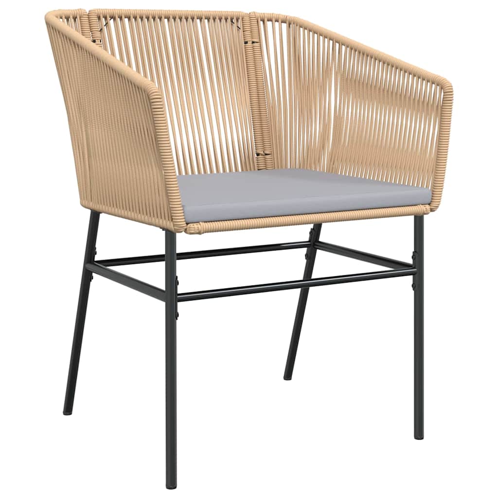 Garten Essgruppe 3 Pcs Braun Pulverbeschichteter Stahl