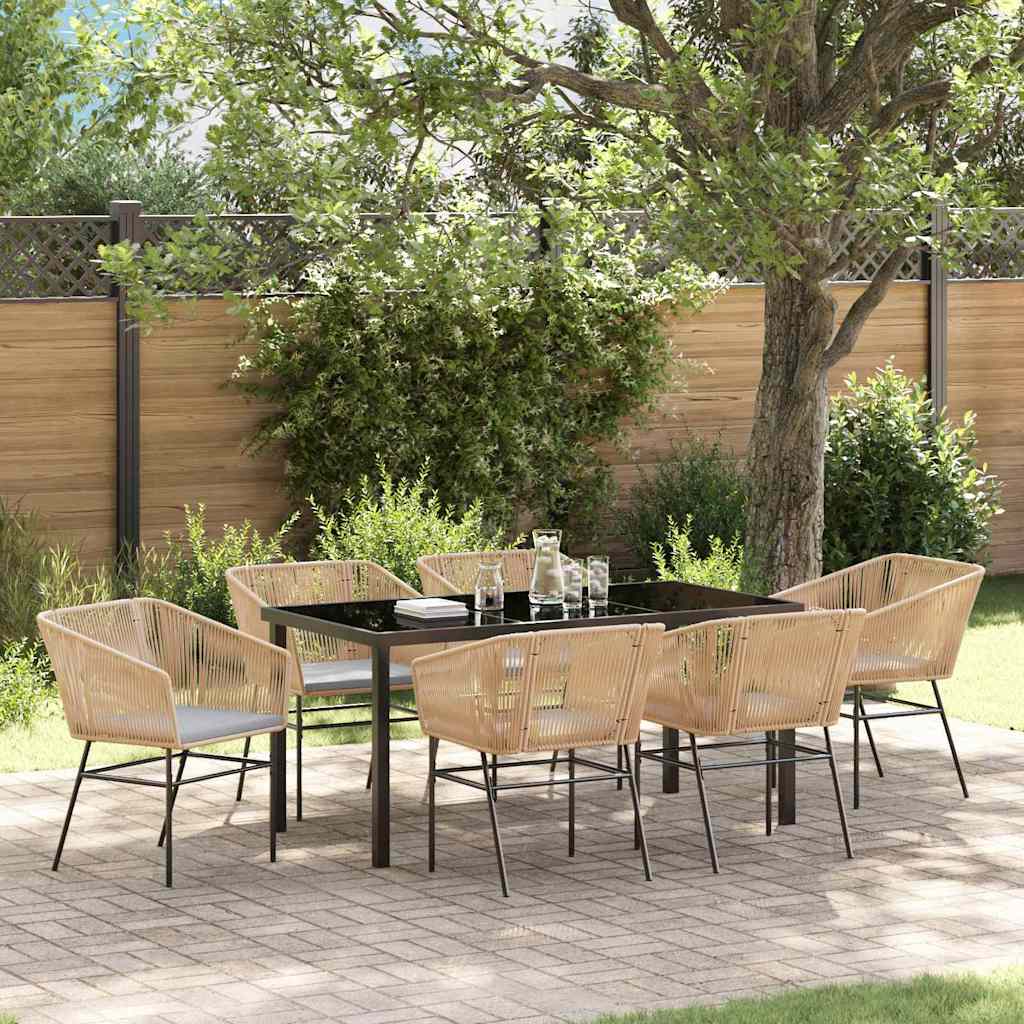 Garten Essgruppe 3 Pcs Braun Pulverbeschichteter Stahl