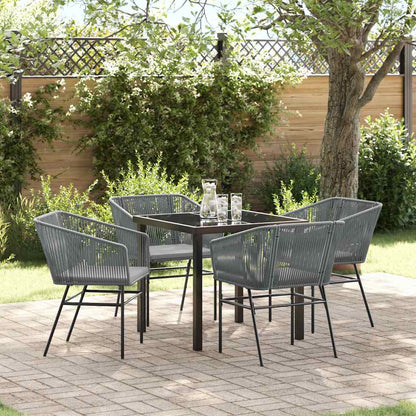 Garten Essgruppe 3 Pcs Braun Pulverbeschichteter Stahl