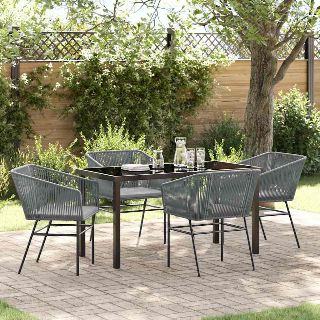 Garten Essgruppe 3 Pcs Braun Pulverbeschichteter Stahl