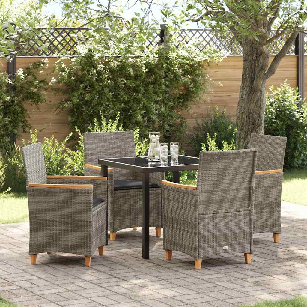 Garten Essgruppe 5 Pcs Poly-Rattan