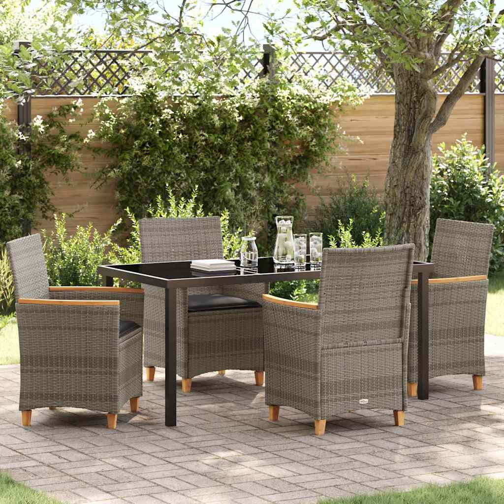 Garten Essgruppe 5 Pcs Poly-Rattan