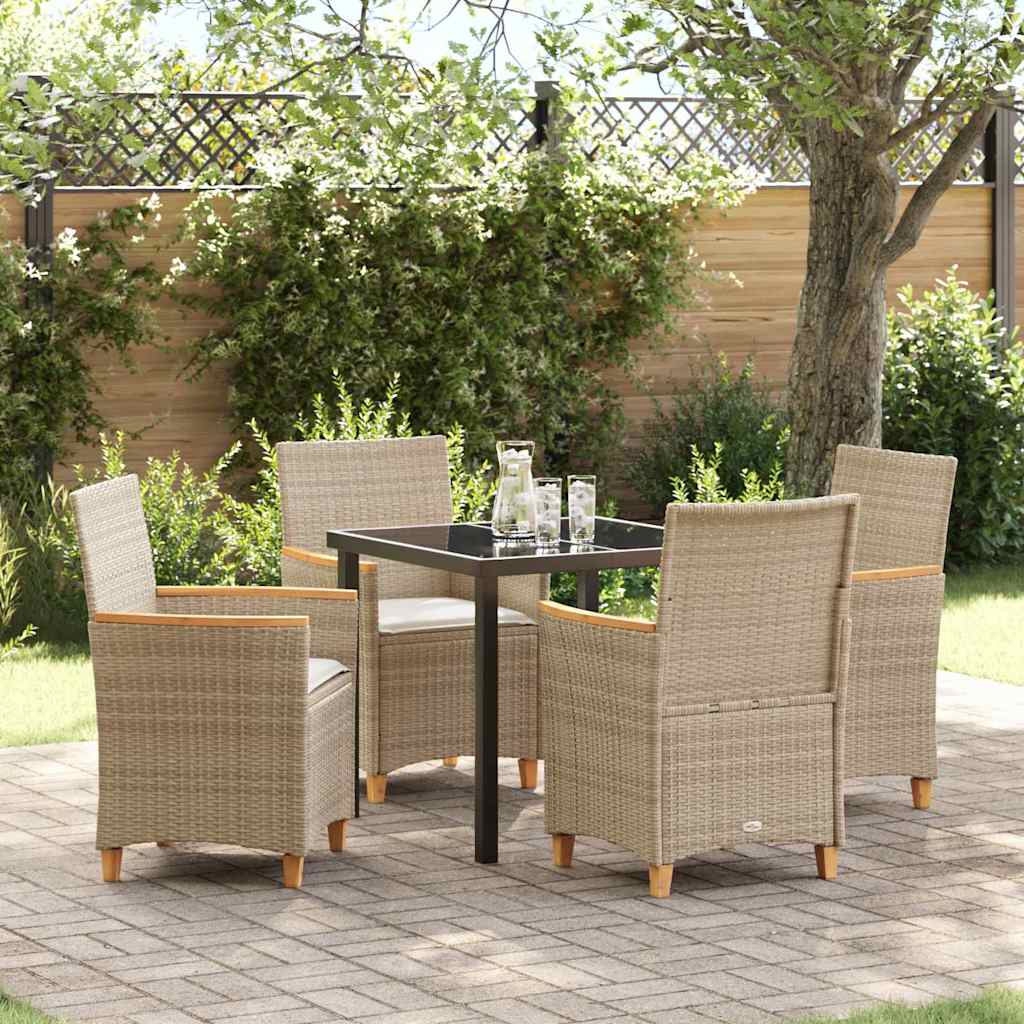 Garten Essgruppe 5 Pcs Poly-Rattan