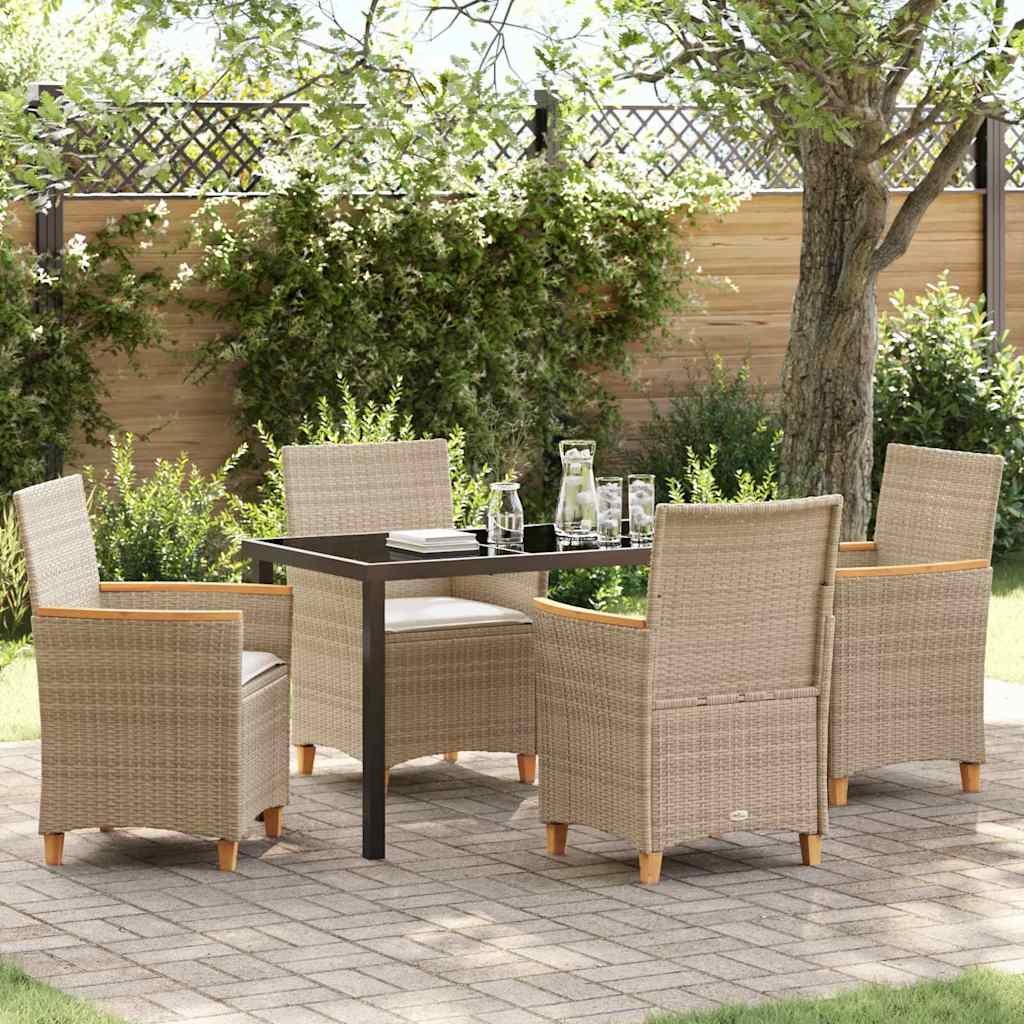 Garten Essgruppe 5 Pcs Poly-Rattan