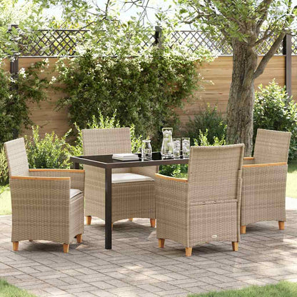 Garten Essgruppe 5 Pcs Poly-Rattan