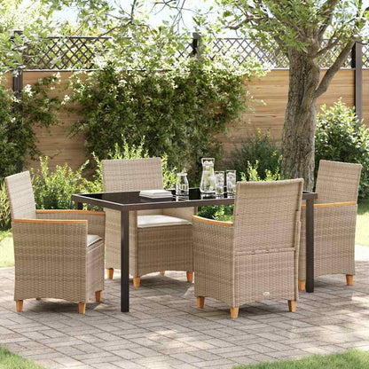 Garten Essgruppe 5 Pcs Poly-Rattan