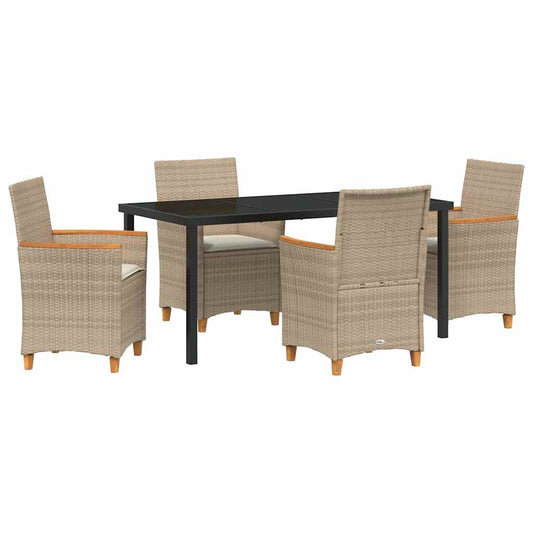 Garten Essgruppe 5 Pcs Poly-Rattan