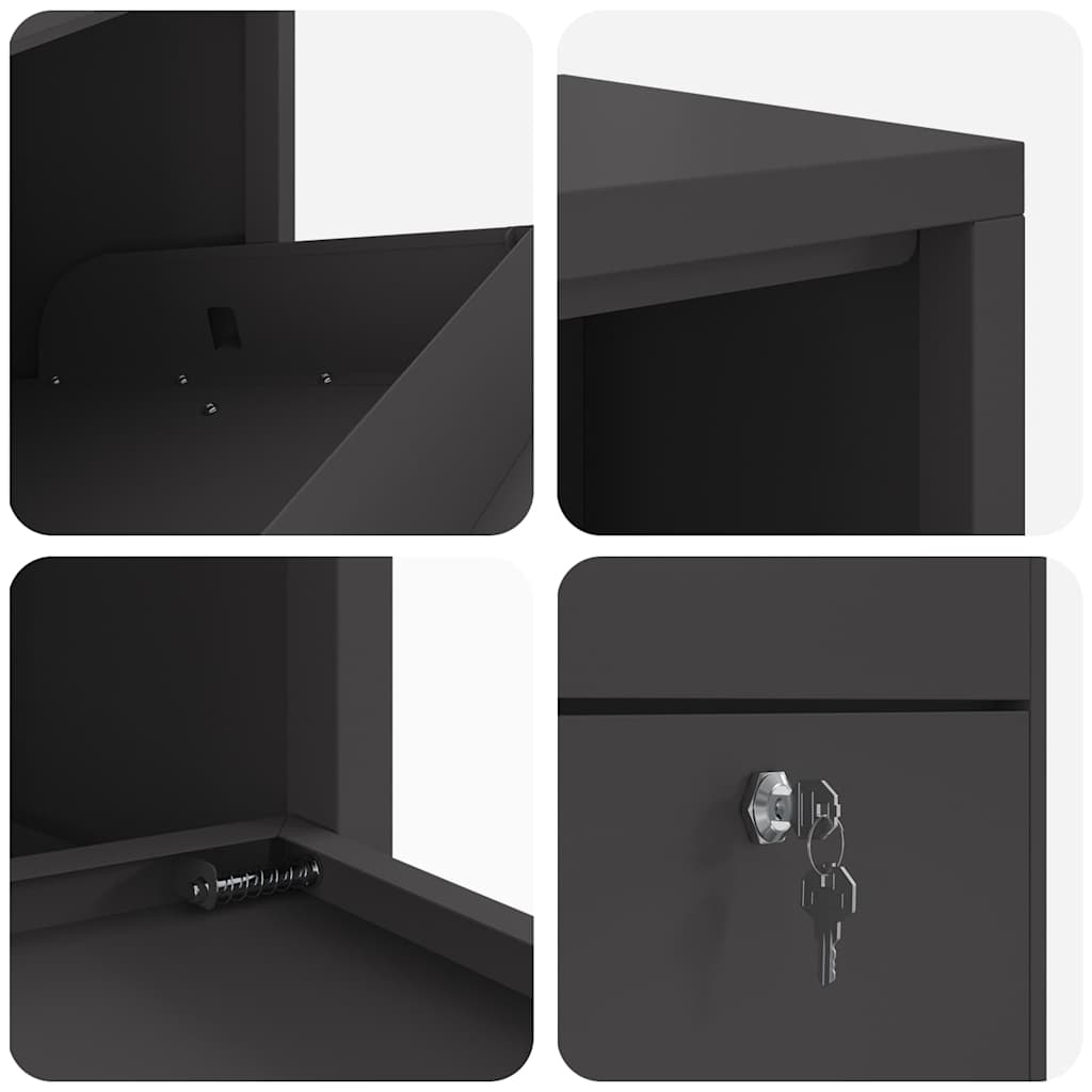 Paketdrop-Box Mit Speicher 44 X 22 X 82 Cm Stahl