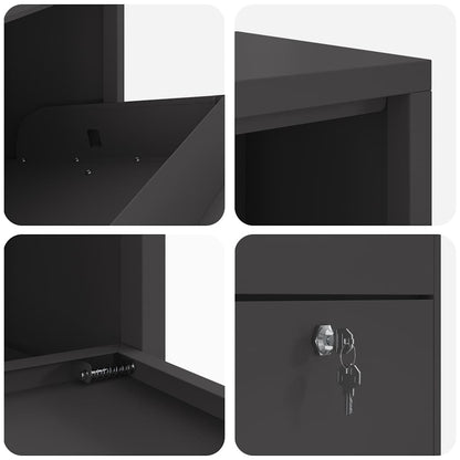 Paketdrop-Box Mit Speicher 44 X 22 X 82 Cm Stahl