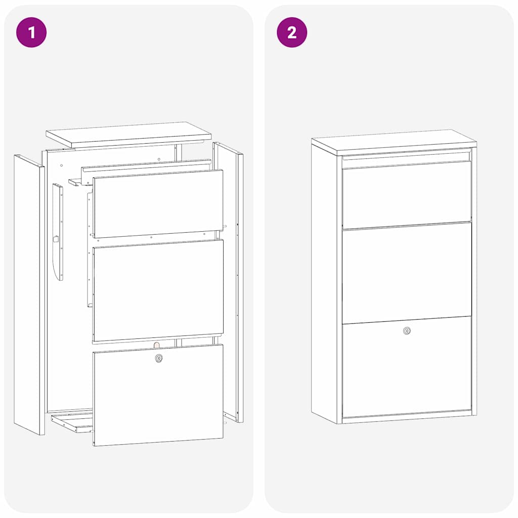 Paketdrop-Box Mit Speicher 44 X 22 X 82 Cm Stahl