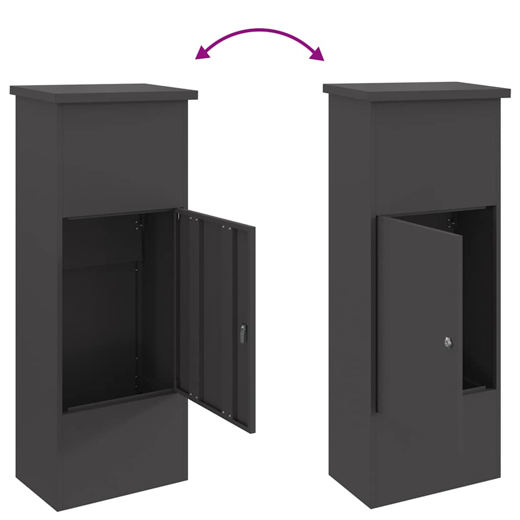 Paketdrop-Box Mit Speicher 44,5 X 29 X 110,5 Cm Stahl