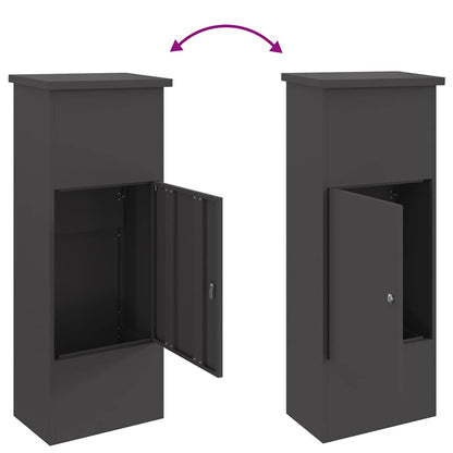 Paketdrop-Box Mit Speicher 44,5 X 29 X 110,5 Cm Stahl