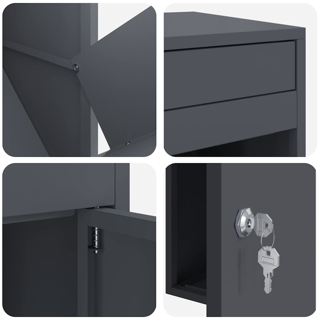 Paketdrop-Box Mit Speicher 41 X 38 X 103 Cm Stahl