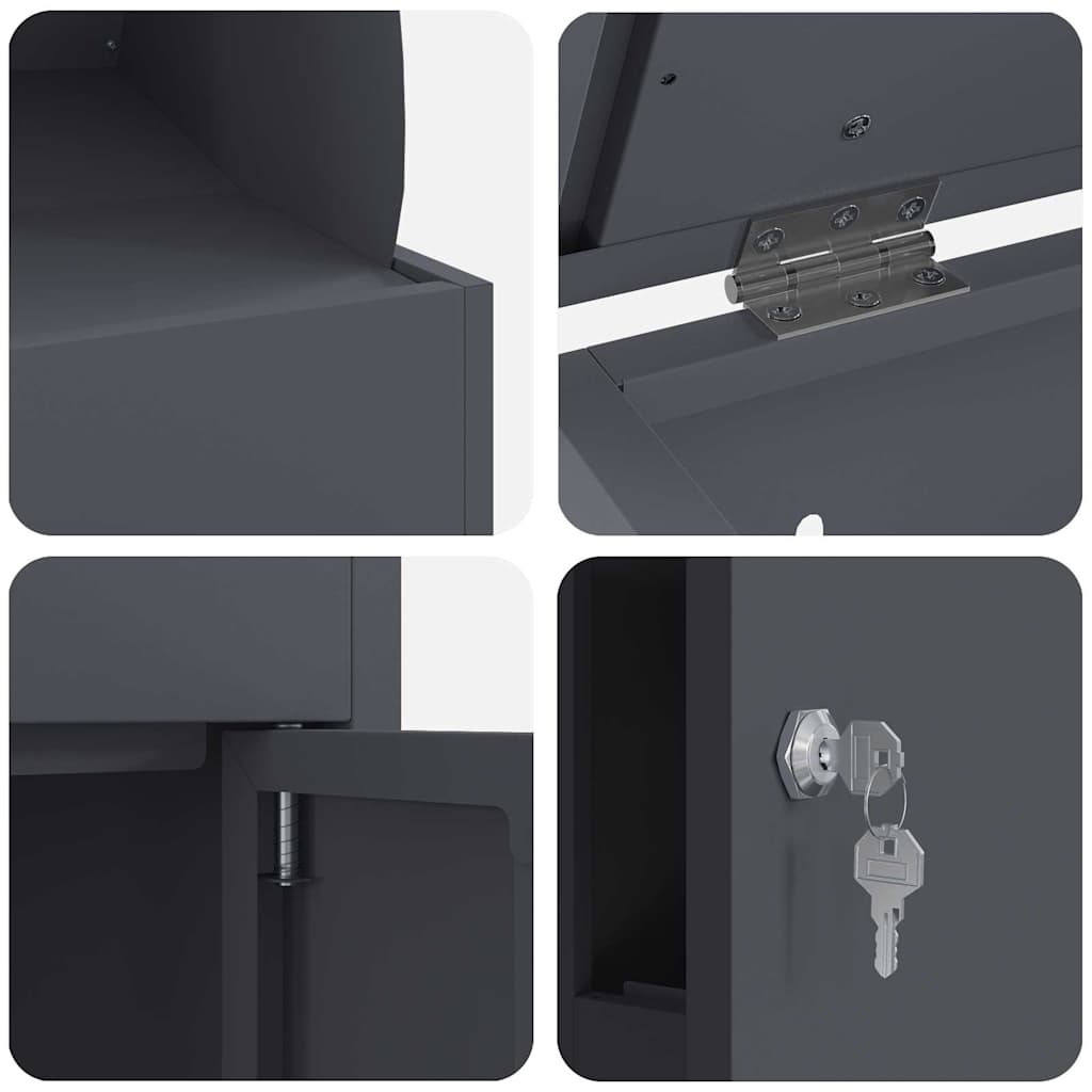 Paketdrop-Box Mit Speicher 47,5 X 38 X 59 Cm Stahl